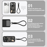 Retro Butterfly Pattern Lanyard  Soft Wrist Strap Cover Phone Case For iPhone