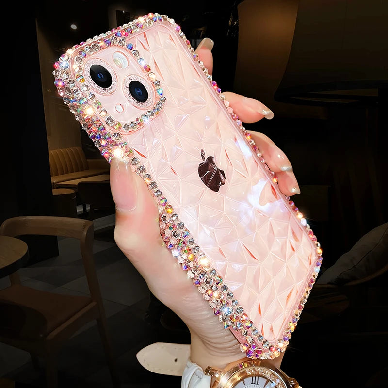 Custodia di lusso con diamanti glitterati per iPhone