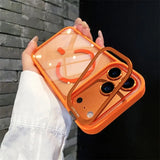 Luxury Bracket Stand Magnetic With Lens Protector Phone Case for iPhone