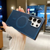 Breathable, shockproof, heat-dissipating magnetic phone case for Samsung