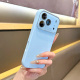 Luxury Silicone Solid Color Shockproof Versatile  Camera Metal Frame Protective Case For iPhone
