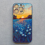 Floral Pattern Blue Flower Sea Phone Case For iPhone