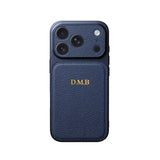 Personalise Gold Silver Initials Letter Leather Case for iPhone