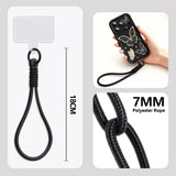 Retro Butterfly Pattern Lanyard  Soft Wrist Strap Cover Phone Case For iPhone