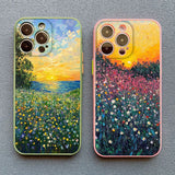 Floral Pattern Blue Flower Sea Phone Case For iPhone