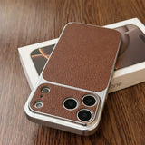 Luxury Matte  Imitation Leather Phone Case for iPhone