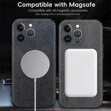 Luxury Leather Magnetic Case For iPhone