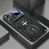 Aircraft Control Panel Tempered Glass Phone Case For iPhone