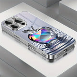 Luxury Aurora Diamond Water Drop For Apple Pattern Phone Case For iPhone