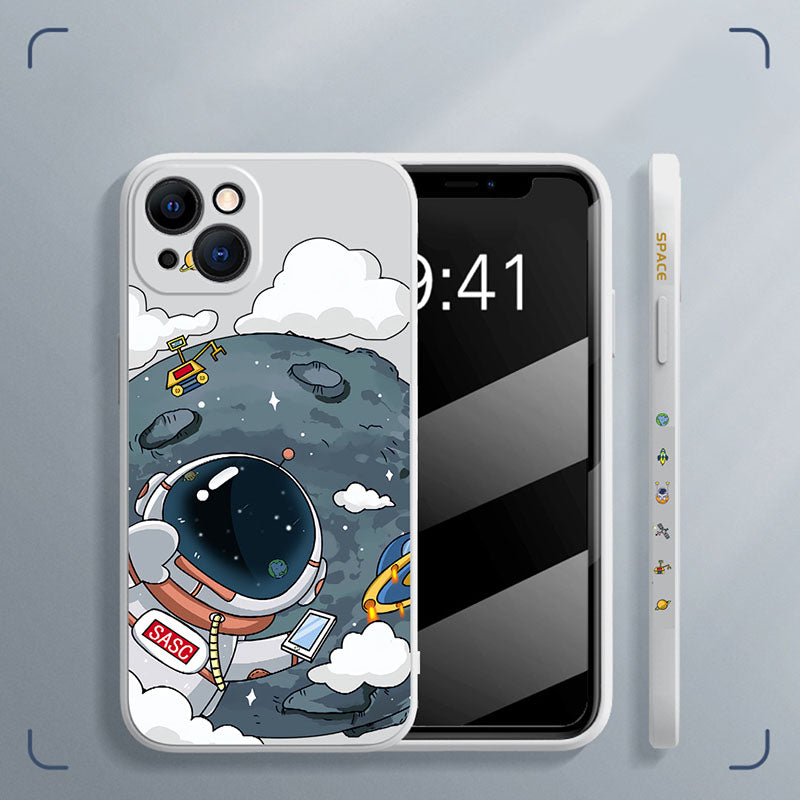 Custodia astronauta cartone animato per iPhone