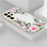 Flower Printing TPU Soft Plating Phone Case For Samsung