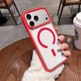 Luxury Clear Acrylic Magnetic  Transparent Shockproof Hard Case For iPhone
