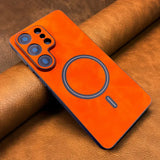 Luxury Leather Magnetic Case For Samsung