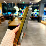 Solid Color Shockproof Makeup Mirror Phone Case For iPhone