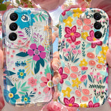Flower Wave Soft Case For Samsung
