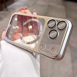 Luxury Plating Ultra Thin Magnetic Hard Clear Phone Case for iPhone