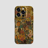 Literary and Retro Flowers Case For iPhone