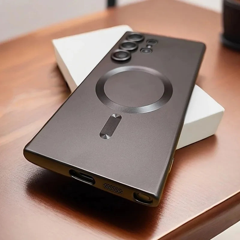 Magnetic Matte Soft Phone Case For Samsung