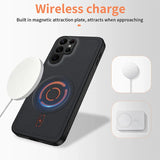 Solid Color Soft TPU Frame + PC PU Leather Phone Case For Samsung