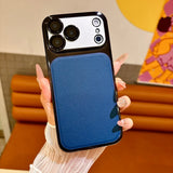 TPU PC Soft Leather Clear Plating Armor Case For iPhone