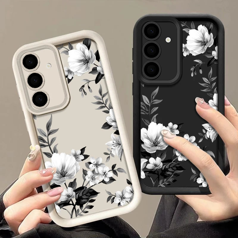 Flowers Print Soft Case For Samsung