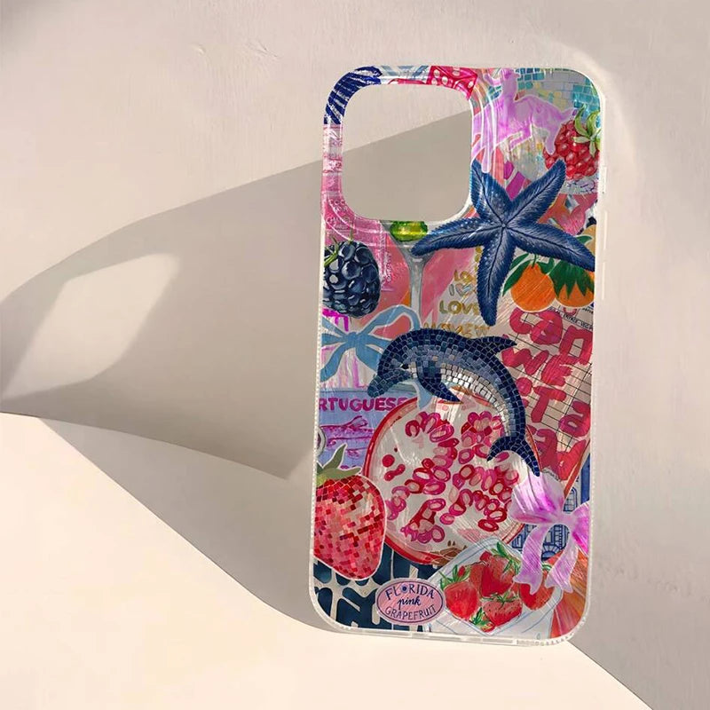 Seaside Scenery Wave Beach Pattern Phone Case For iPhone