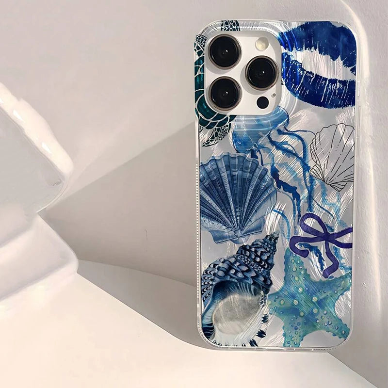 Seaside Scenery Wave Beach Pattern Phone Case For iPhone