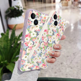 Flowers Silicone Phone Case For iPhone