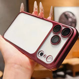 Luxury Plating Matte Hard Phone Case for iPhone 18 17 Air 16 15 14 13 ProMax Camera Lens Film Protector Frosted Shockproof Cover