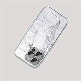 Creative Grey Map Plane Flight Print Pattern Electroplate TPU Case For iPhone