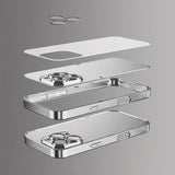 Creative Circuit Board Design Tempered Glass Electroplated Case For iPhone