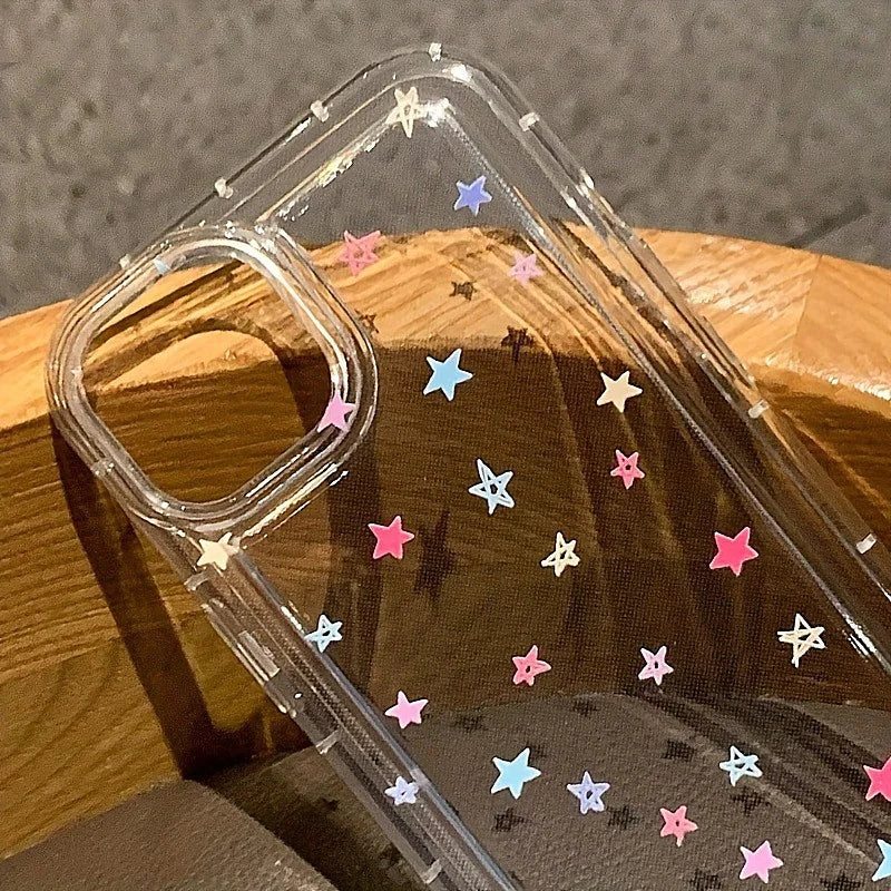 Small Flower Stars Soft Case For iPhone