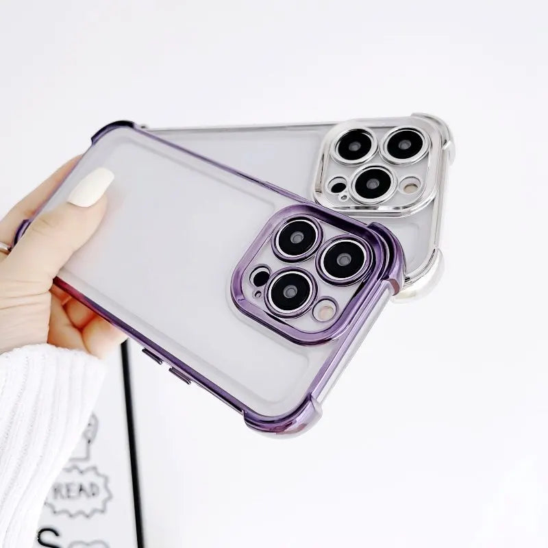 Transparent Soft TPU Clear Shockproof Case For iPhone