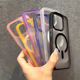 Translucent Matte Magnetic Wireless Charge Case For iPhone