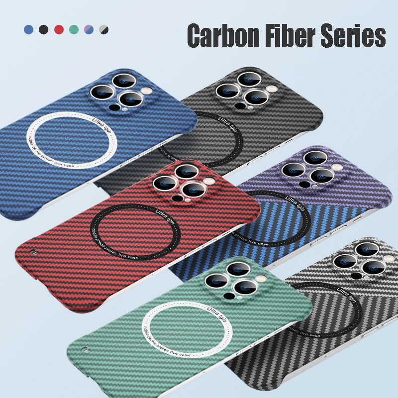 Ultra Thin Carbon Fiber Magnetic Case For iPhone