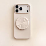 Liquid Silicone Wave-Shaped Stand Phone Case for iPhone