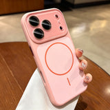 Frosted Magnetic Phone Case with Lens Protector For iPhone