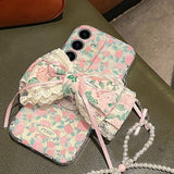 Rose Bow Stand Phone Case For Samsung