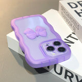 Wave Pattern Bowknot Phone Case For iPhone