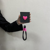 Heart-shaped Crossbody Phone Case with Carrying Strap For Samsung Z Flip 7 6 5