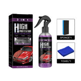 3 In 1 Rapid Ceramic Coating Fortify Car Wax For Glass&Wheels&Paint Sealant