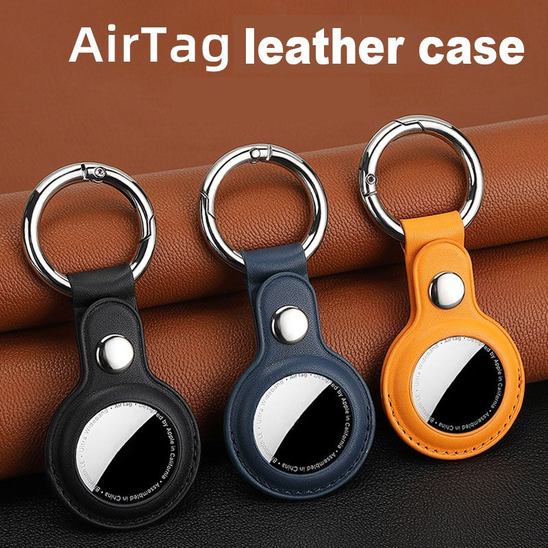 PU Leather Keychain Protective For Airtag Tracker