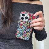 Oil Painting Colored Flower Phone Case For iPhone