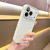 Luxury Silicone Solid Color Shockproof Versatile  Camera Metal Frame Protective Case For iPhone