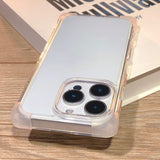 Straight Edge Airbag Transparent Phone Case For iPhone