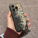 Flower Lens Flat Phone Case For iPhone