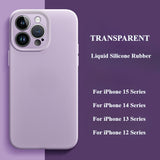 Transparent Liquid Silicone Full Cover Drop-Proof Phone Case For iPhone