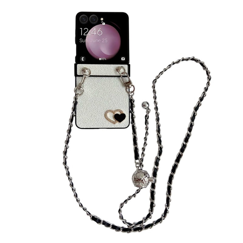 Heart Crossbody Phone Case For Samsung Z Flip 7 6 5 4 3