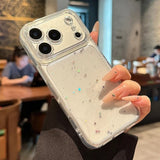 Bling Glitter Star Transparent Phone Case For iPhone