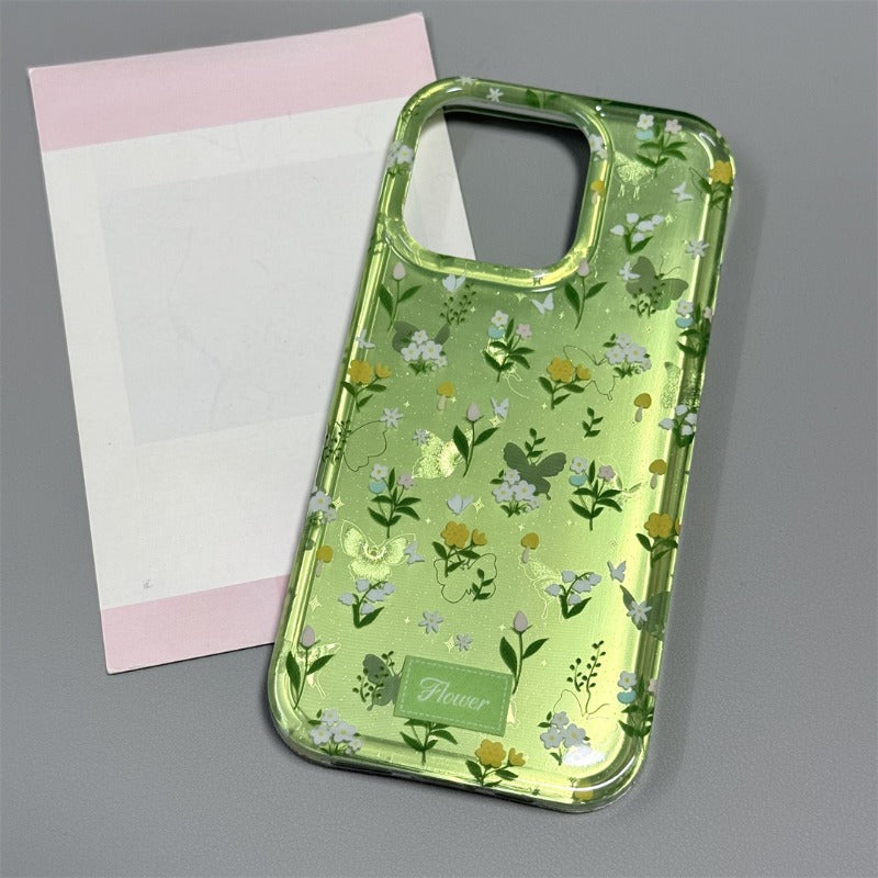 Flower Double Layer Shockproof Phone Case For iPhone